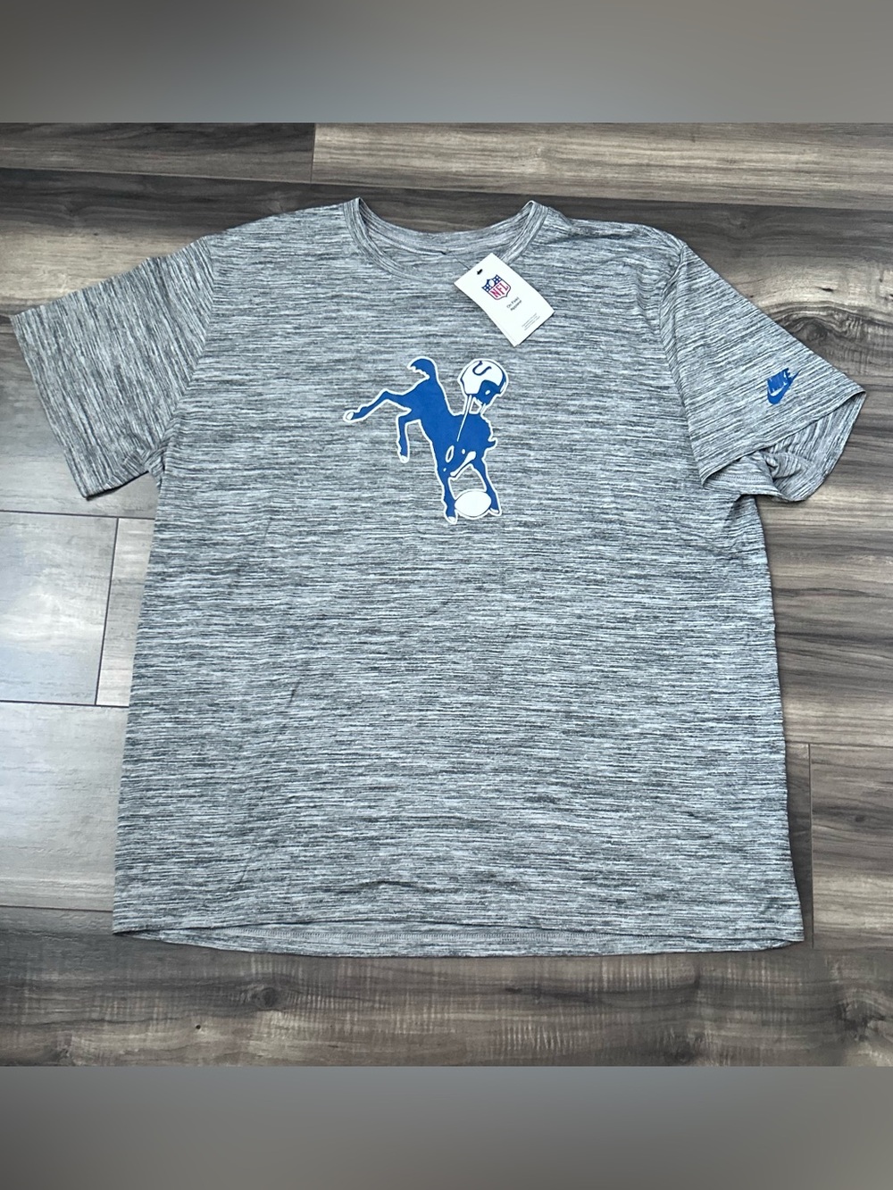 Nike NFL Indianapolis Colts Men's 2XL Shirt Short Sleeve Retro Logo Sideline New